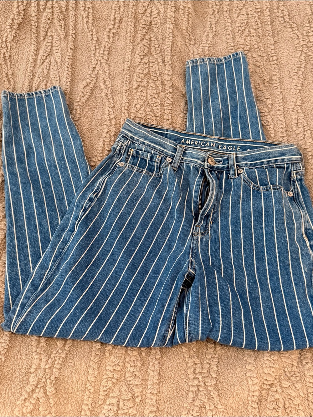 American Eagle Outfitters Blue Pinstripe Women’s Jeans size: 2